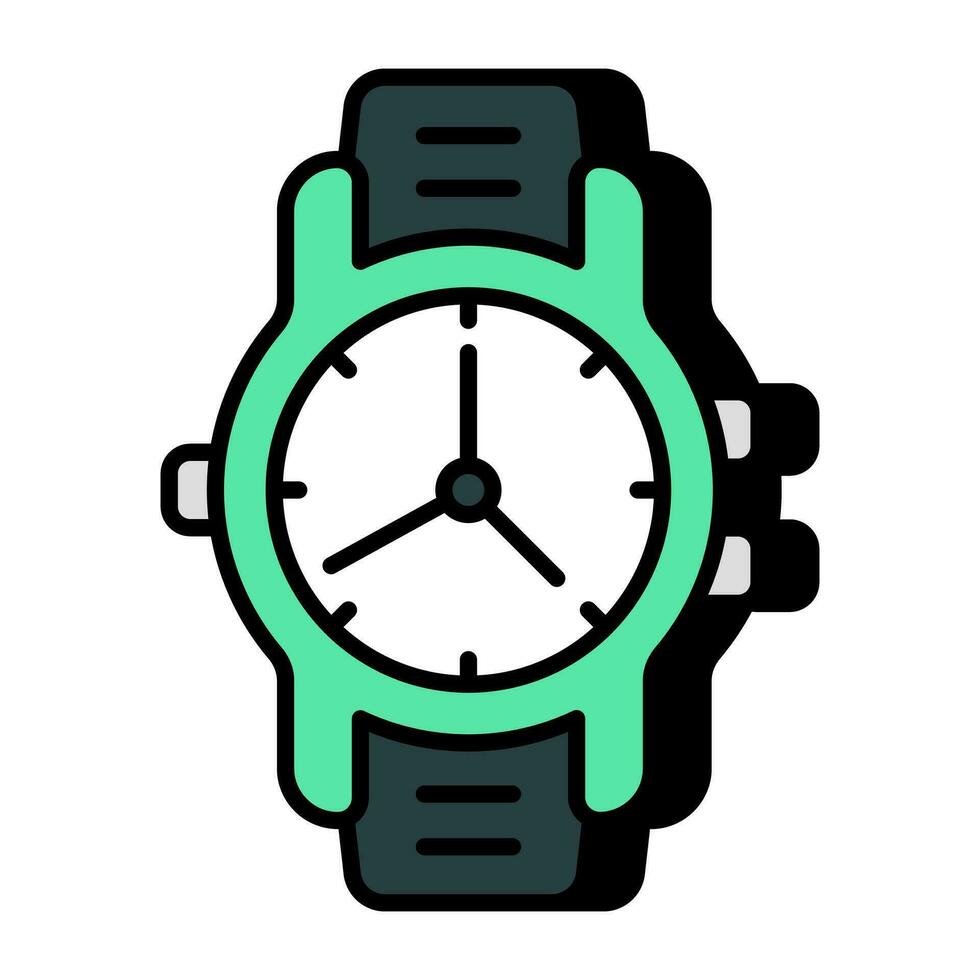 Editable design icon of wrist watch vector