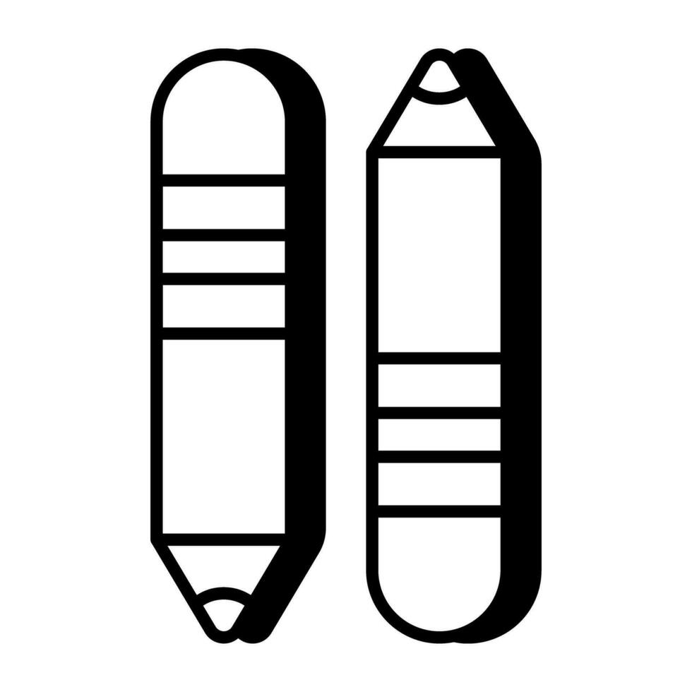 un icono diseño de labio lapices vector