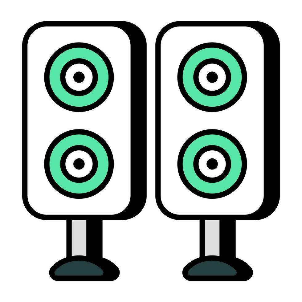 Modern design icon of sound speakers vector