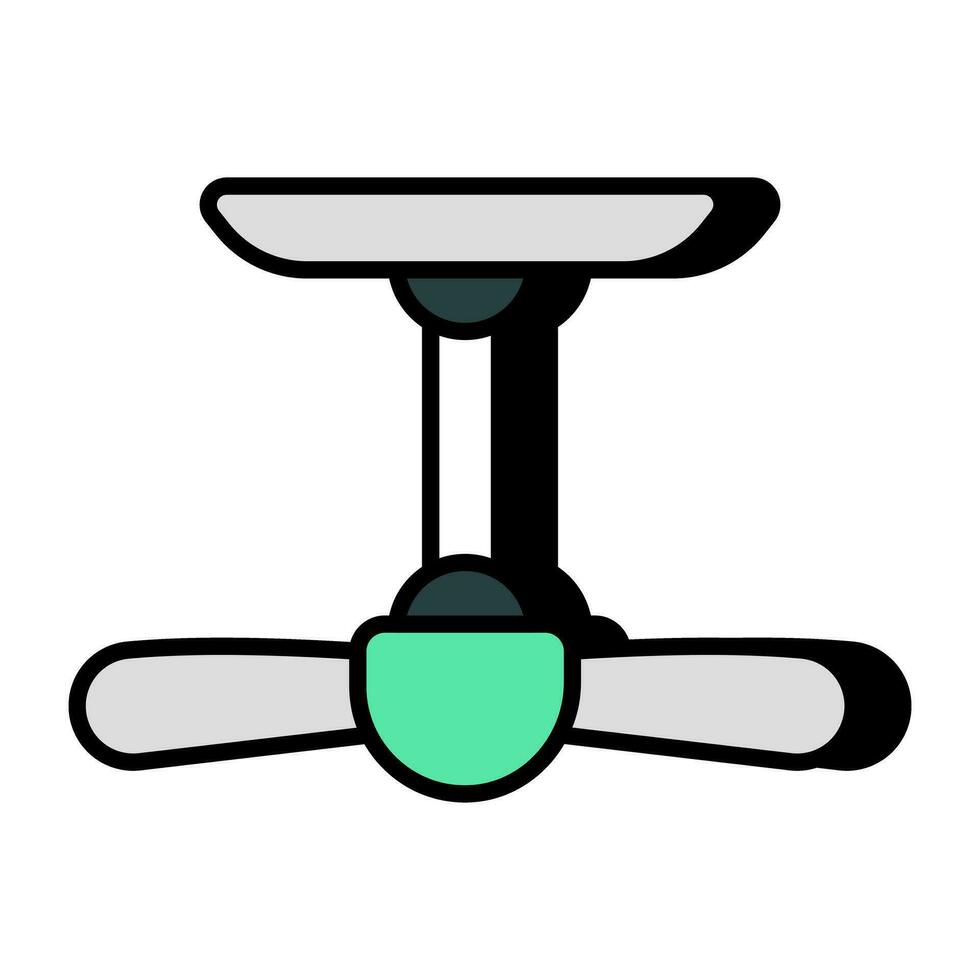 un moderno diseño icono de techo ventilador vector