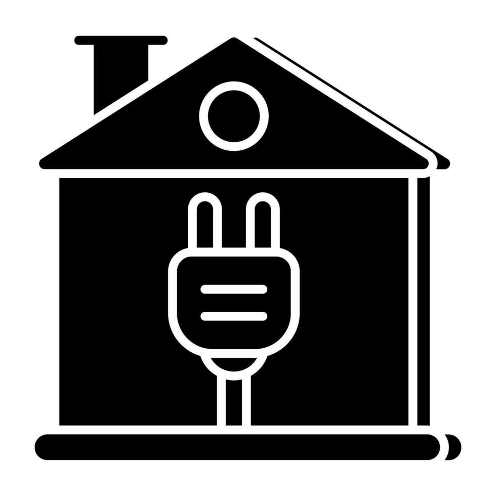 Modern design icon of electric home vector