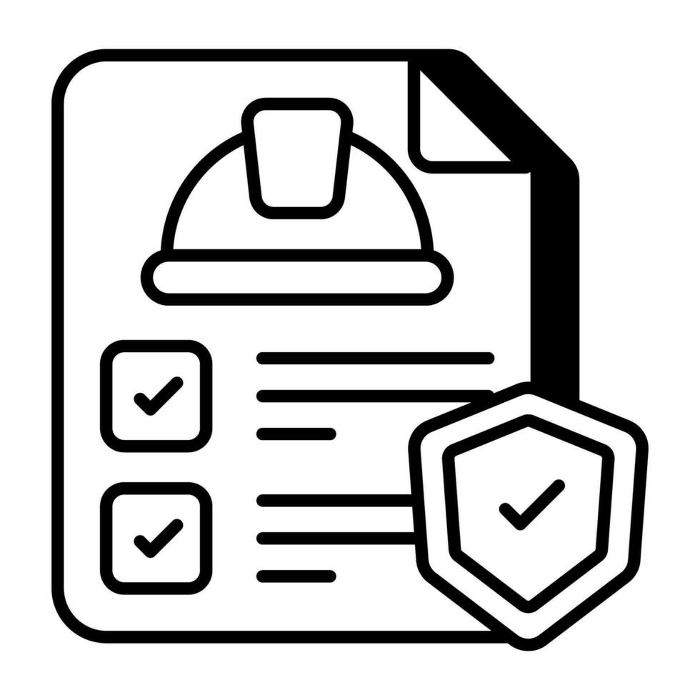 Trendy design icon of labor insurance policy vector