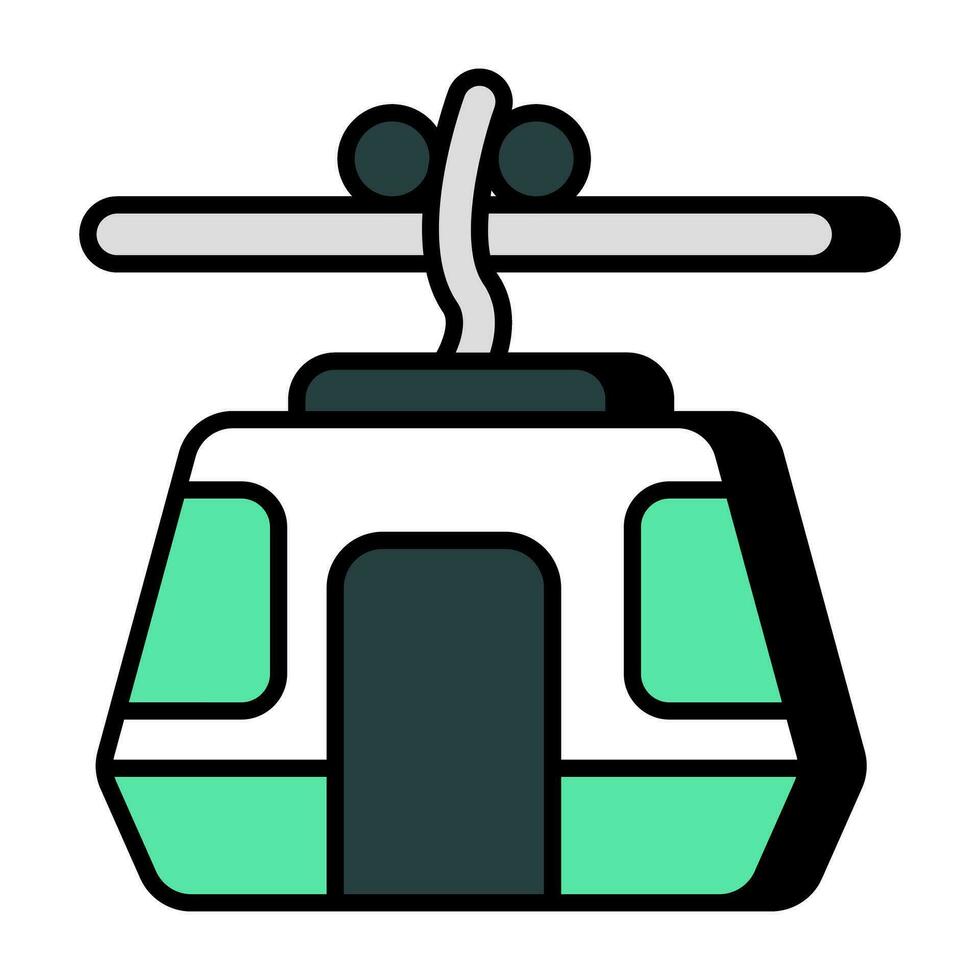 A unique design icon of cable car vector