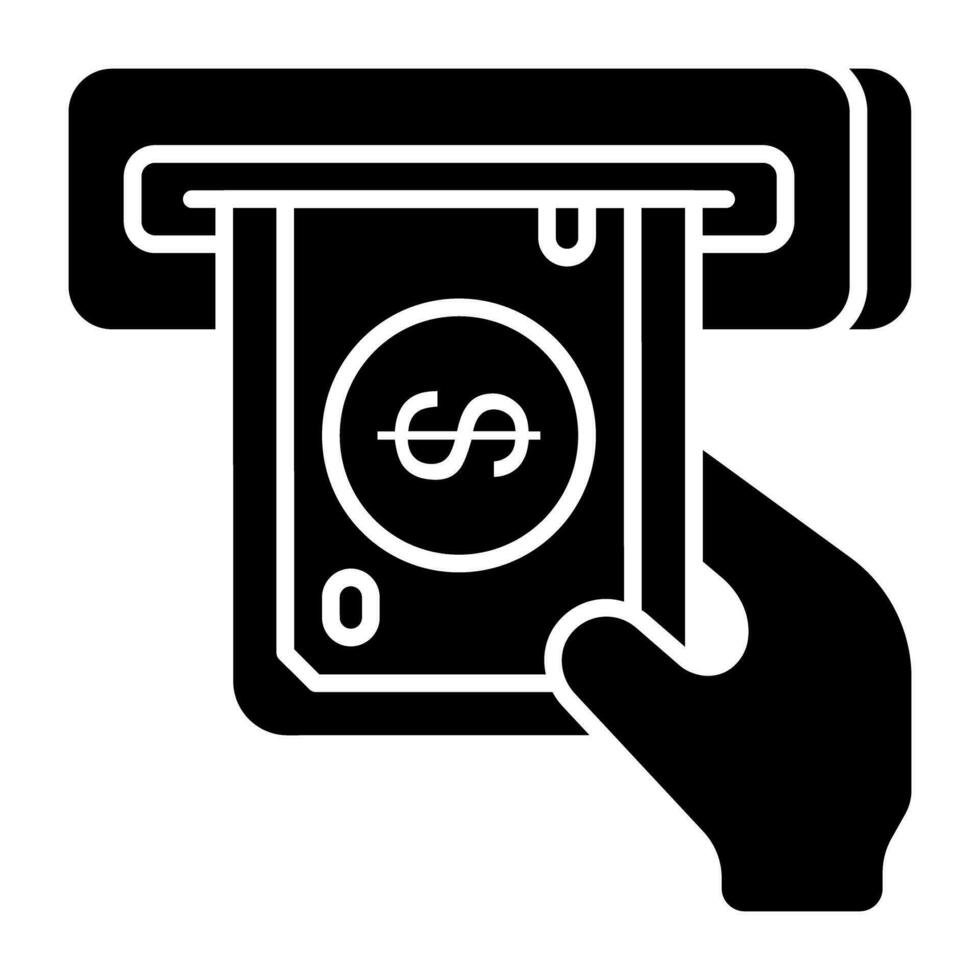 Perfect design icon of money withdrawal vector