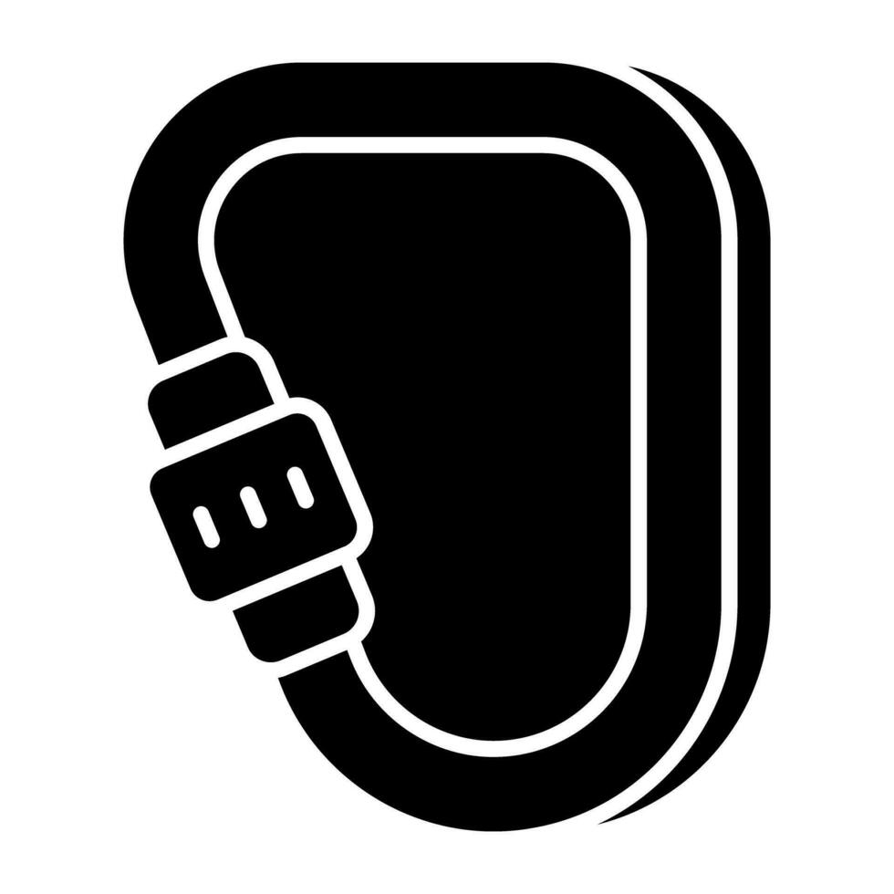 Modern design icon of carabiner vector