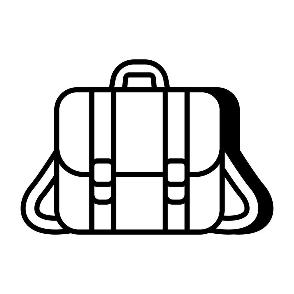 An icon design of handbag vector