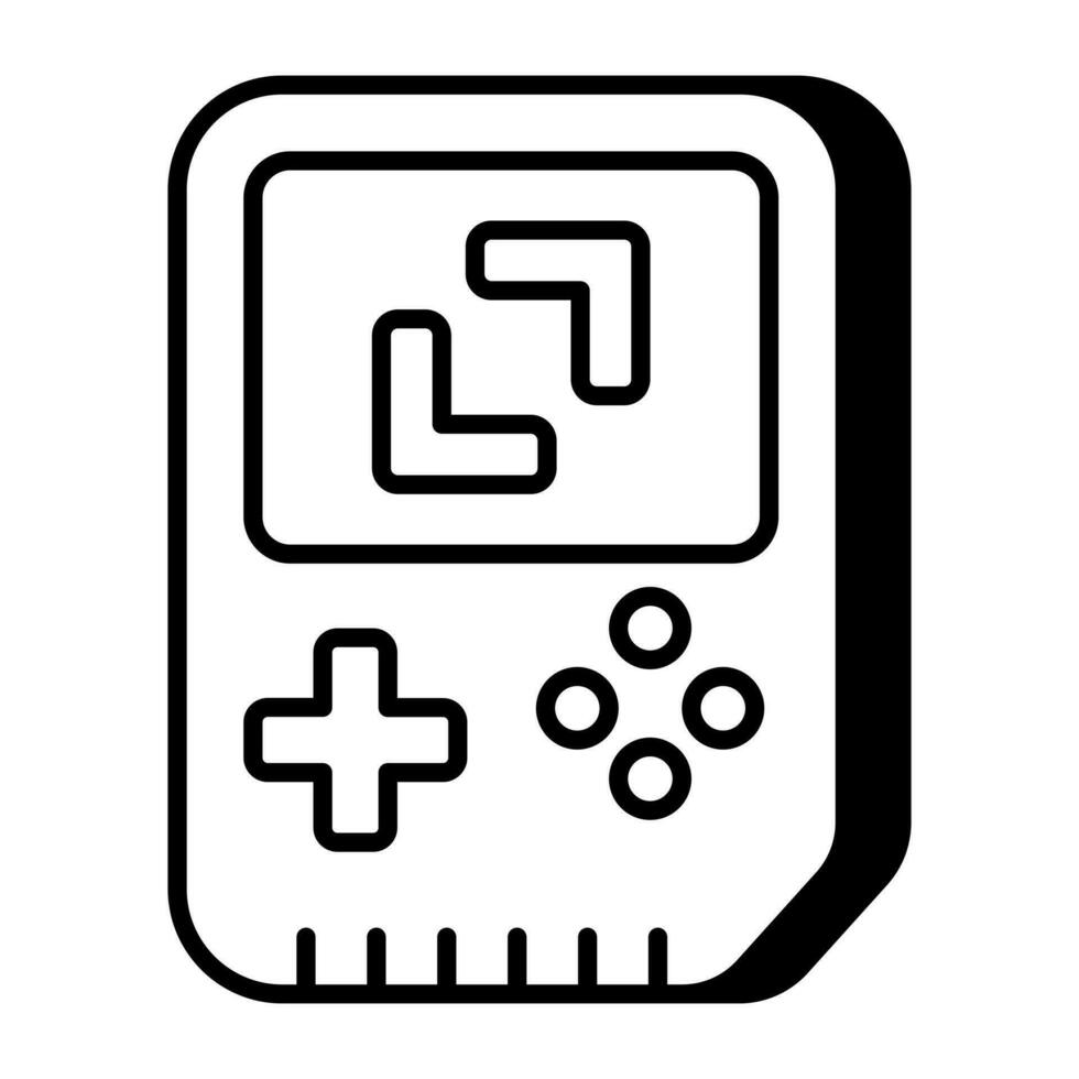 A flat design video game icon vector