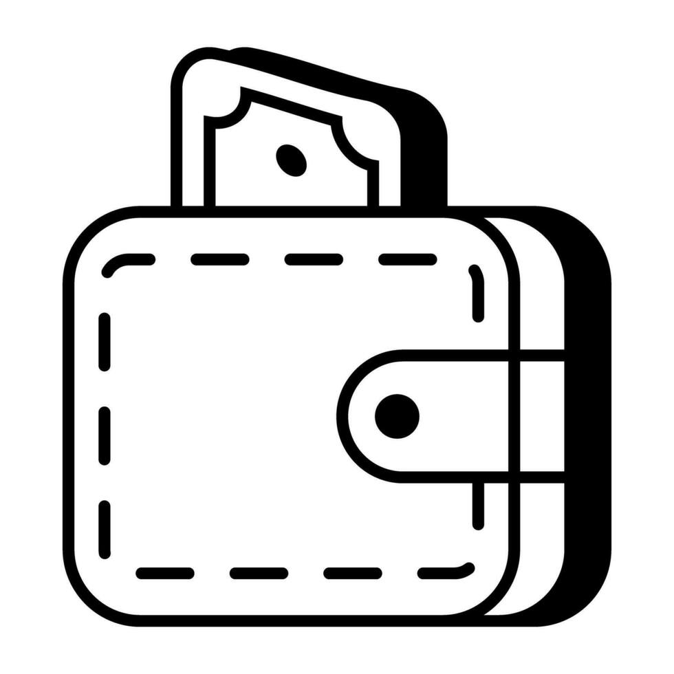 icono de diseño perfecto de billetera vector