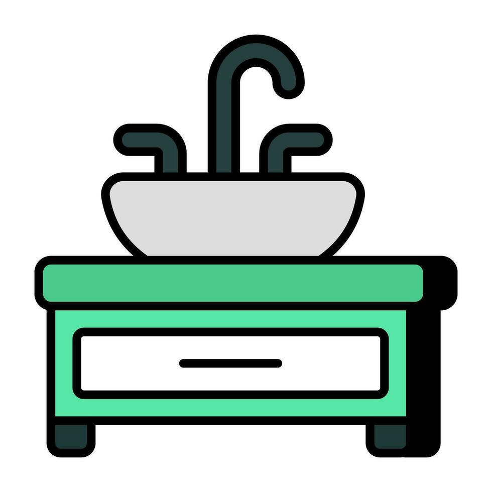 Modern design icon of washbasin vector