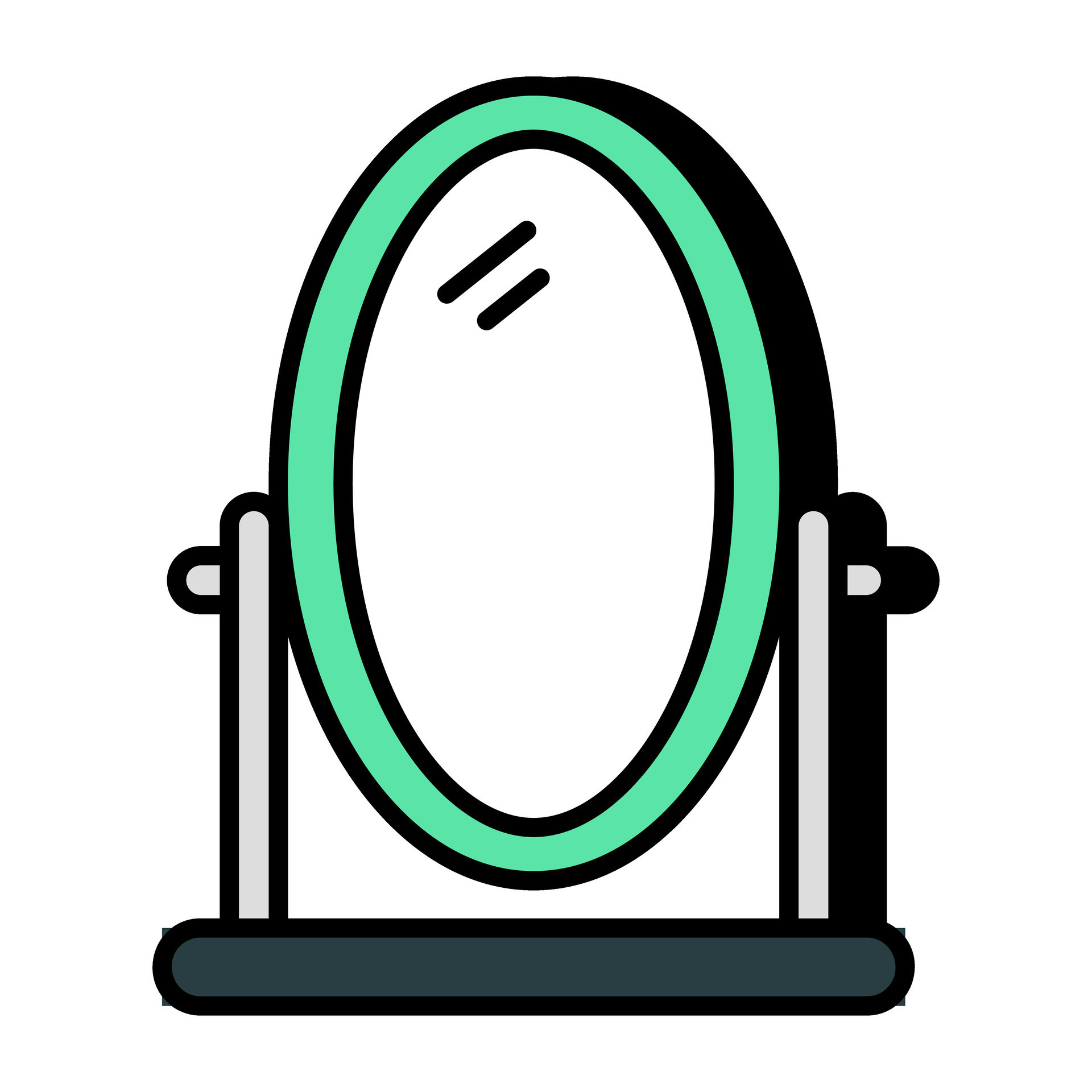 Modern design icon of pedestal mirror 26375572 Vector Art at Vecteezy