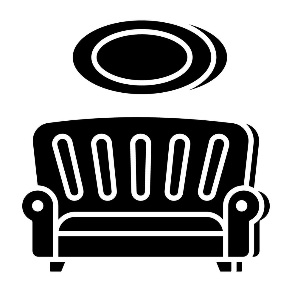 icono de diseño moderno de sofá vector