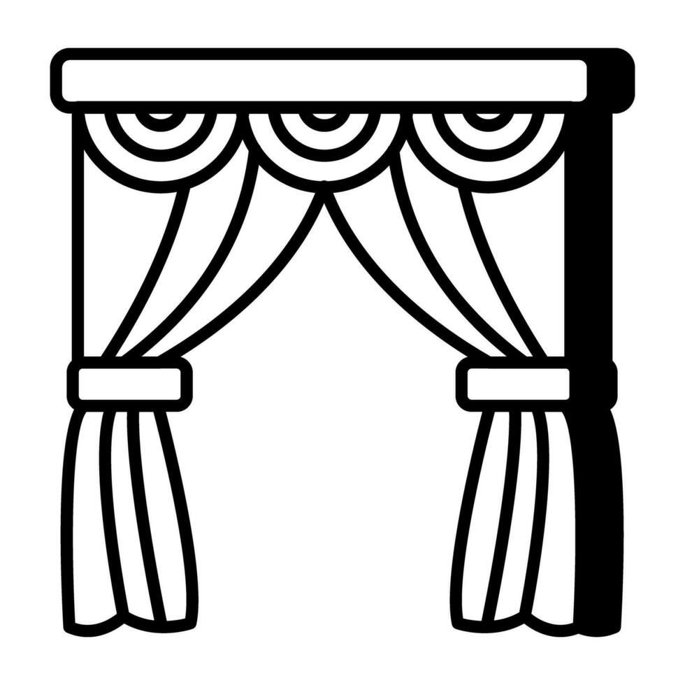 A beautiful design icon of curtains vector