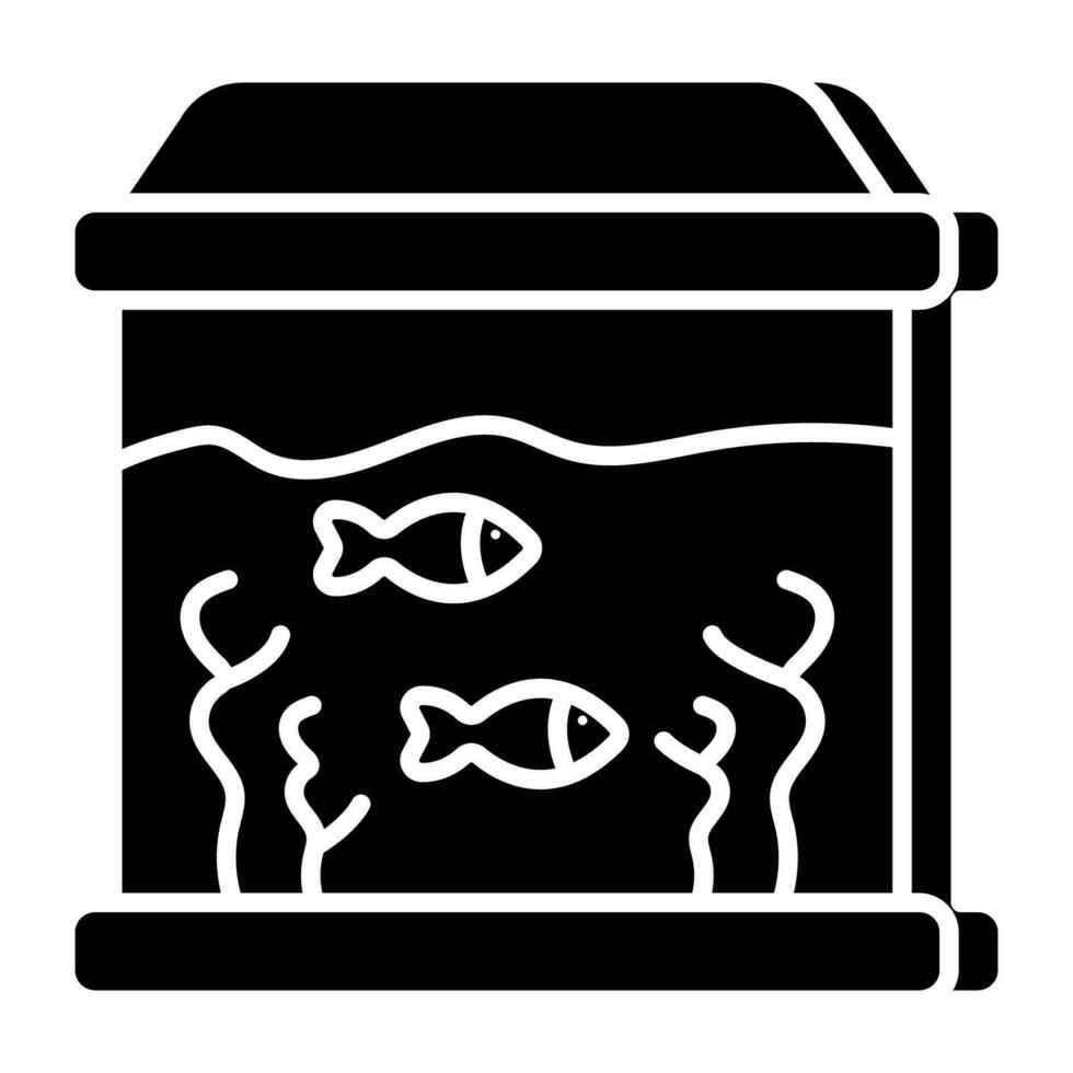 A beautiful design icon of aquarium vector