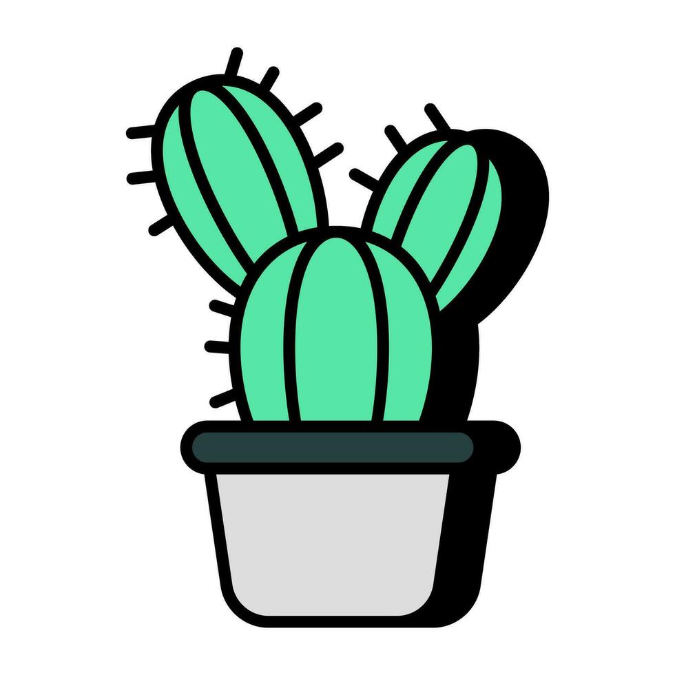 A colored design icon of prickly pear vector