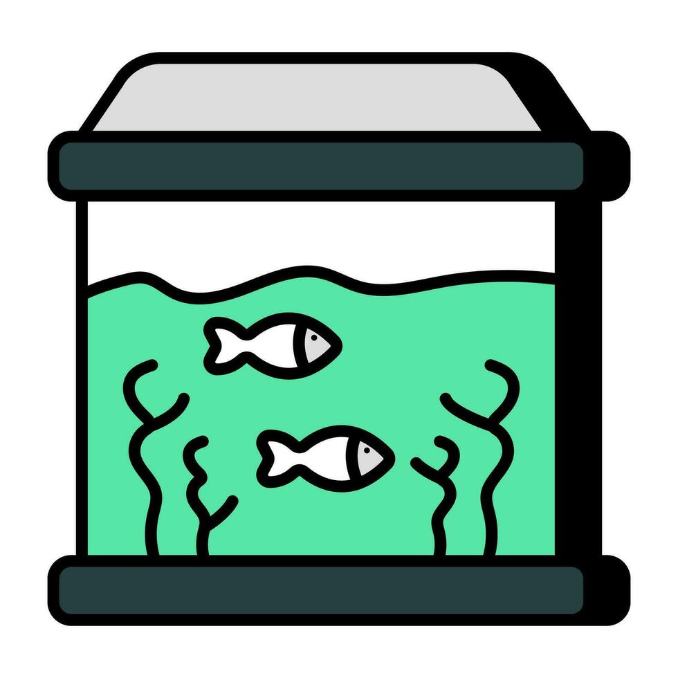 A beautiful design icon of aquarium vector