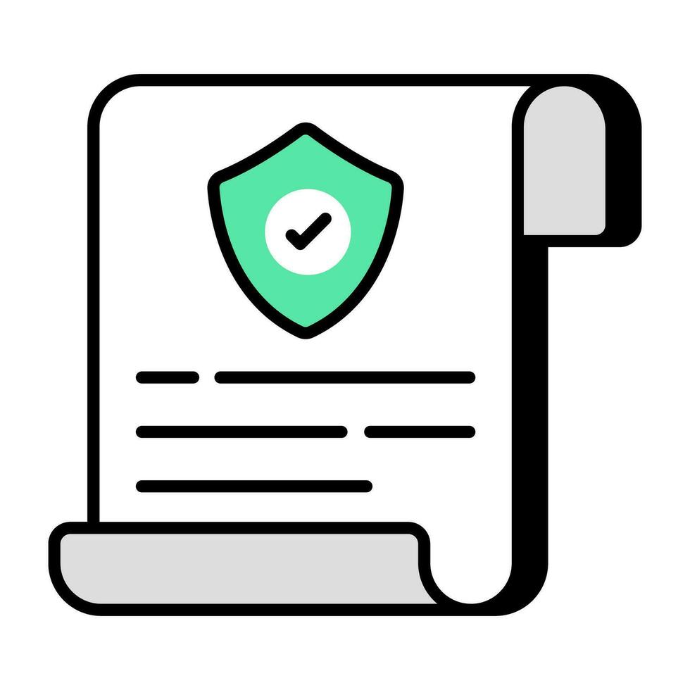 Trendy design icon of privacy policy vector