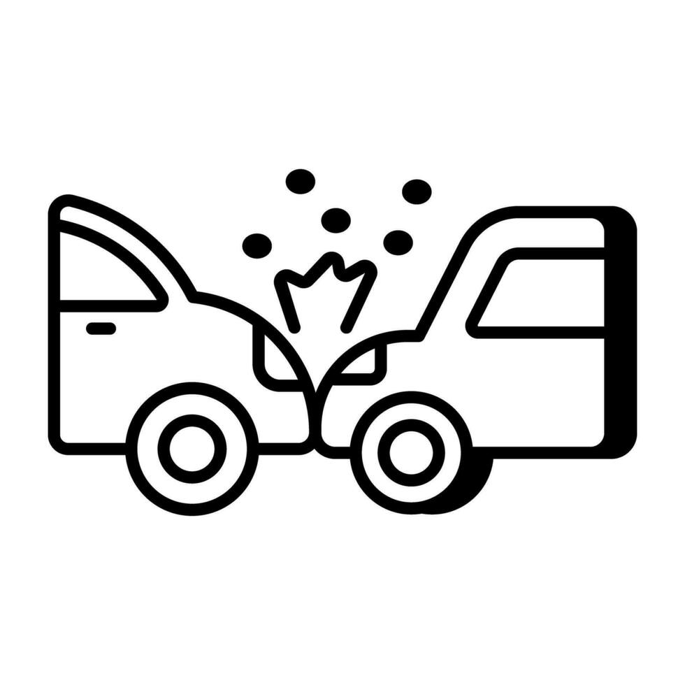 Premium download icon of car striking vector