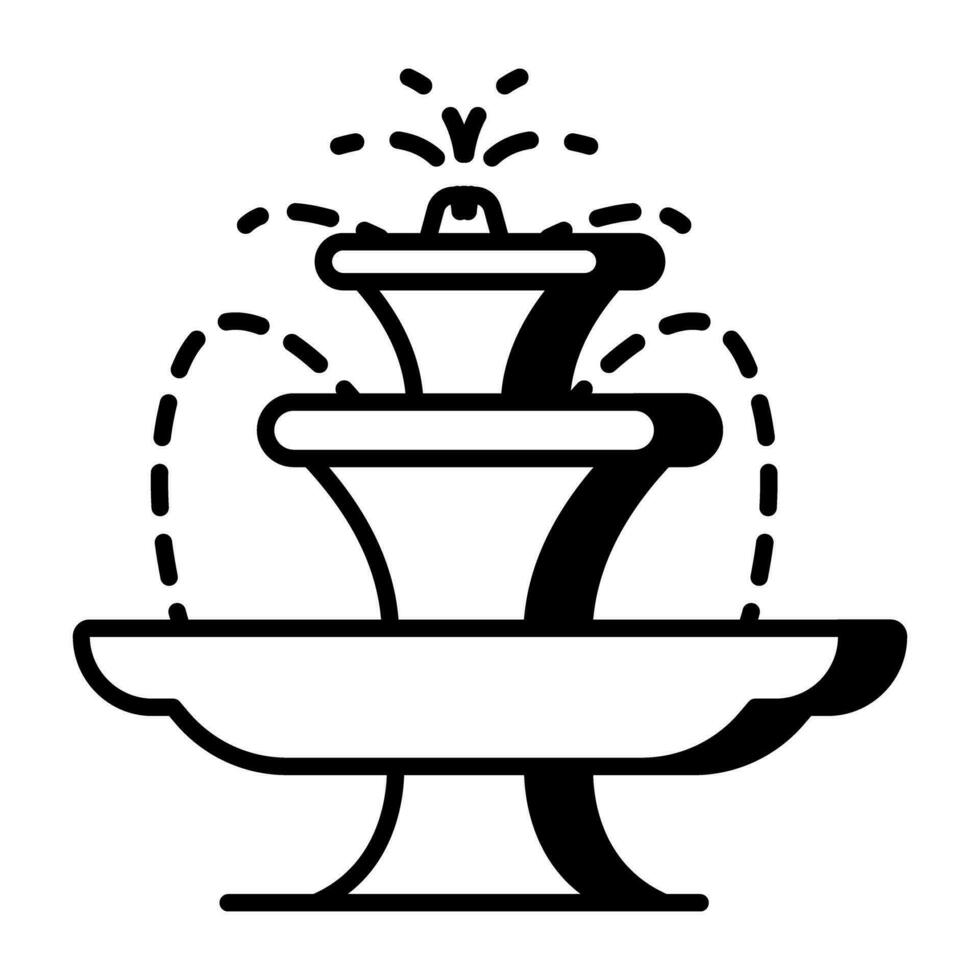 Vector design of water fountain