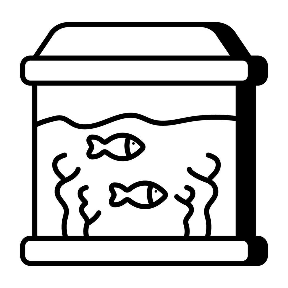 A beautiful design icon of aquarium vector