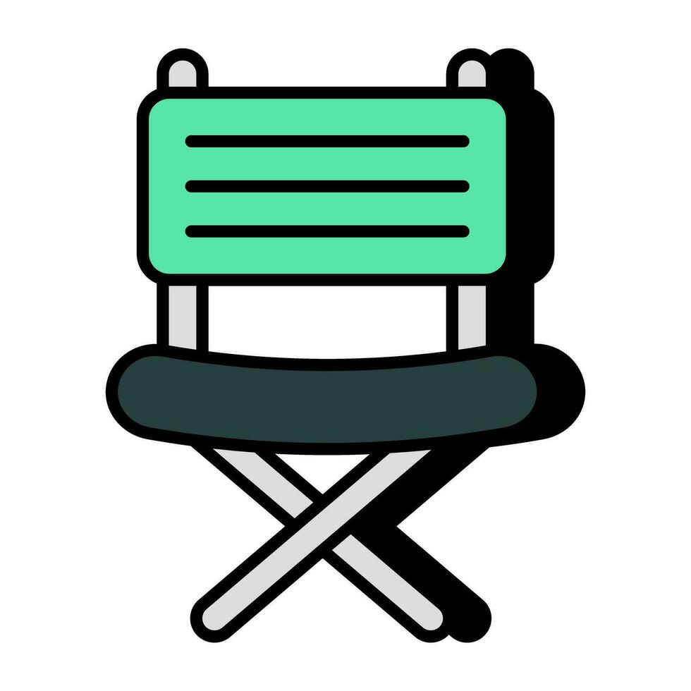 Premium download icon of folding chair vector