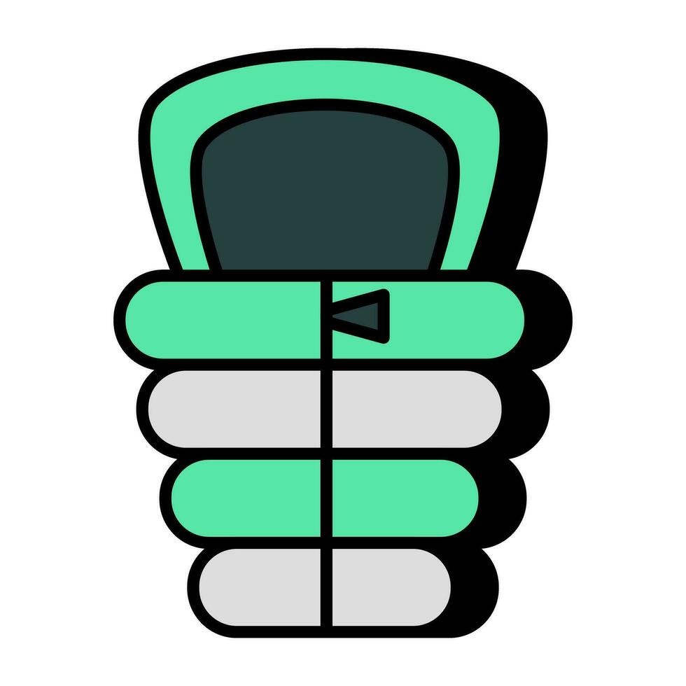 Trendy vector design of sleeping bag