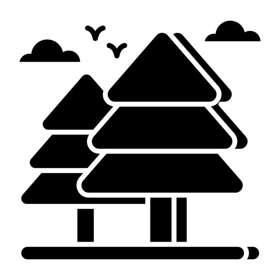An icon design of trees vector