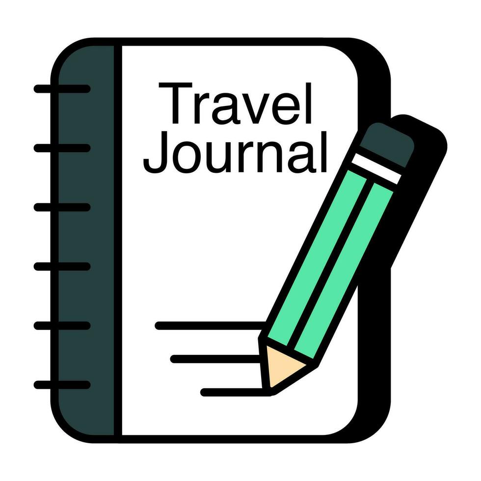 A premium download vector of tour journal