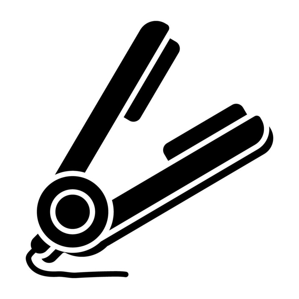 Perfecto diseño icono de pelo plancha de pelo vector