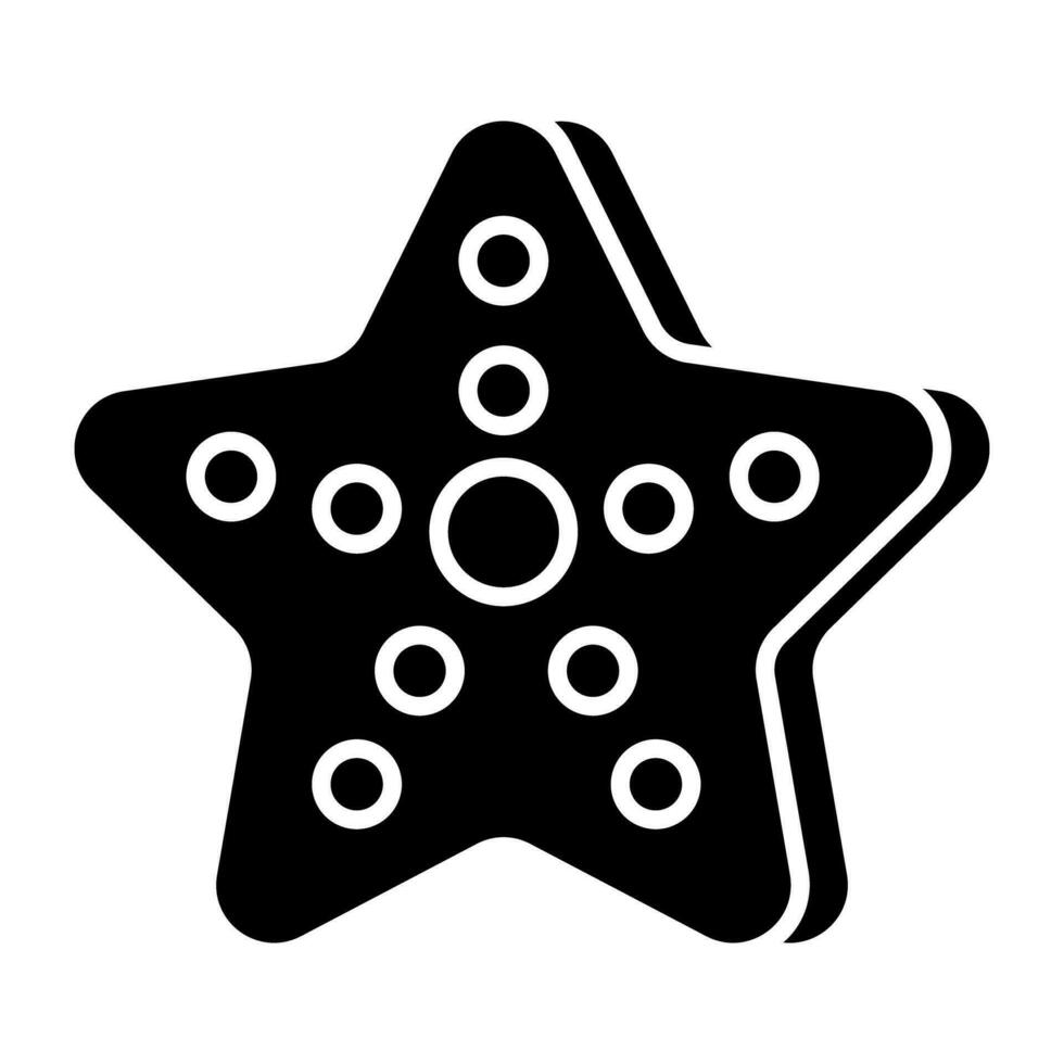 moderno diseño icono de estrella de mar vector