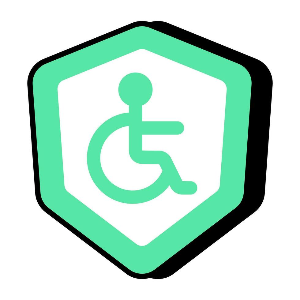 Disability insurance icon in beautiful design vector