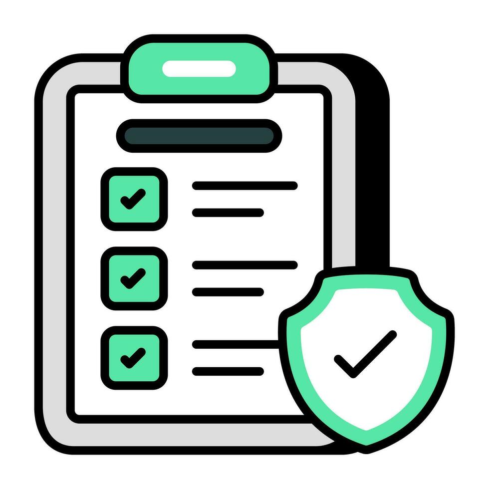 Trendy design icon of privacy policy vector