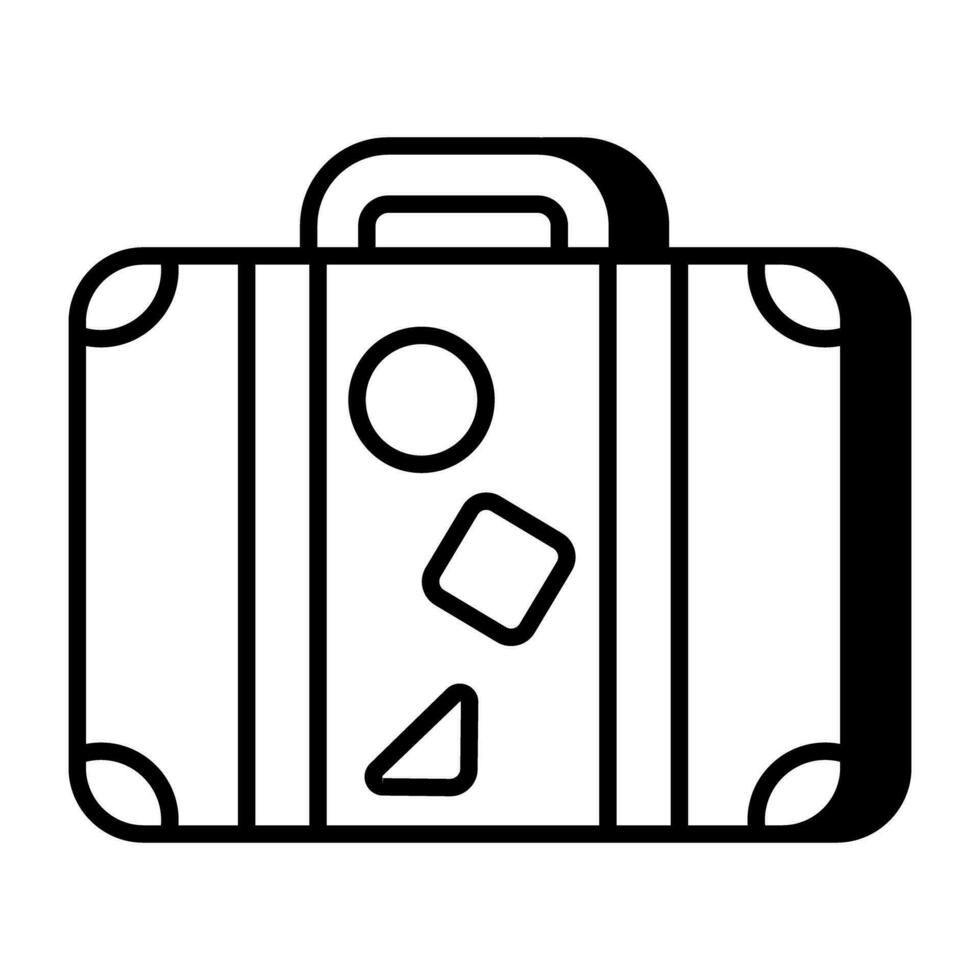 moderno diseño icono de maletín vector