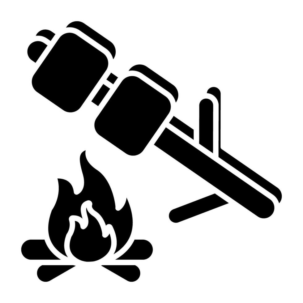A unique design icon of bbq skewer vector