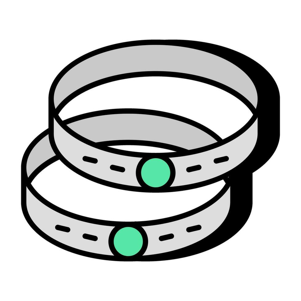 Conceptualizing flat design icon of armlet vector