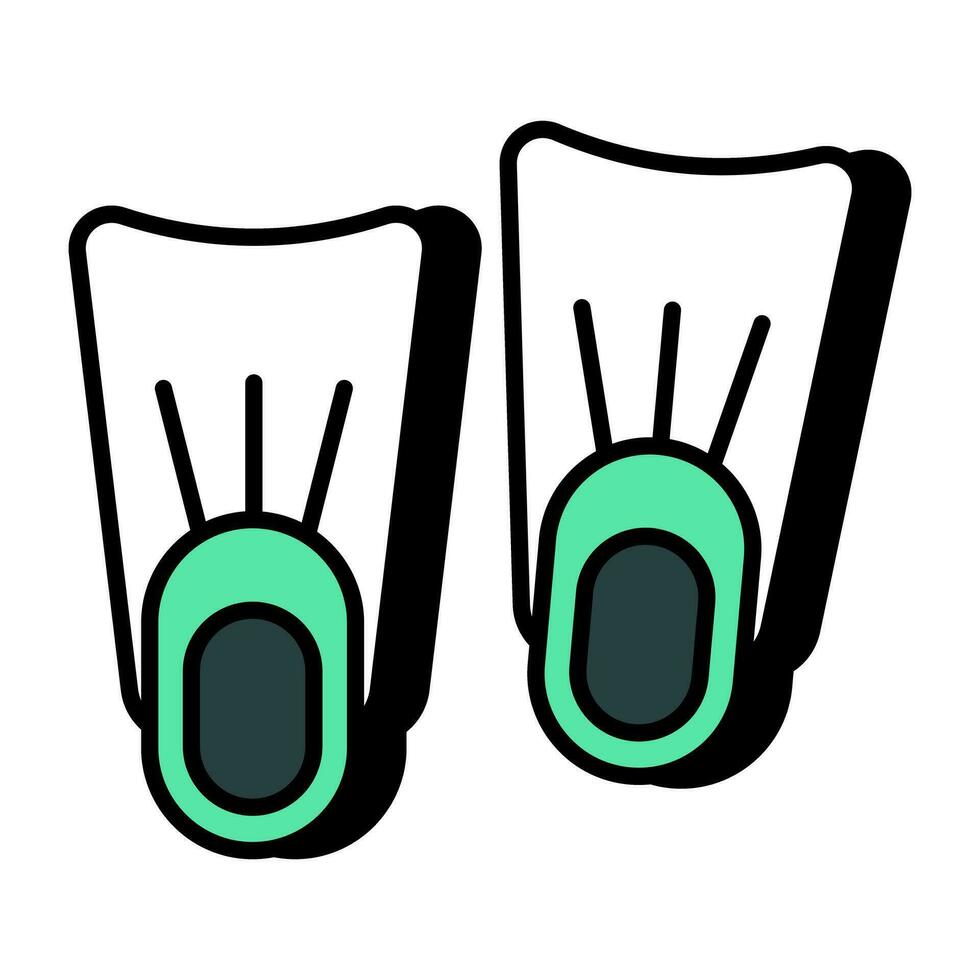 Premium download icon of scuba fins vector