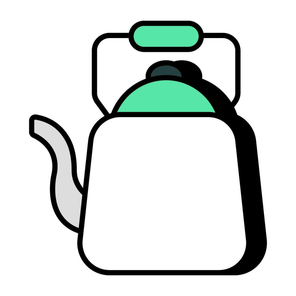 un editable diseño icono de té tetera vector