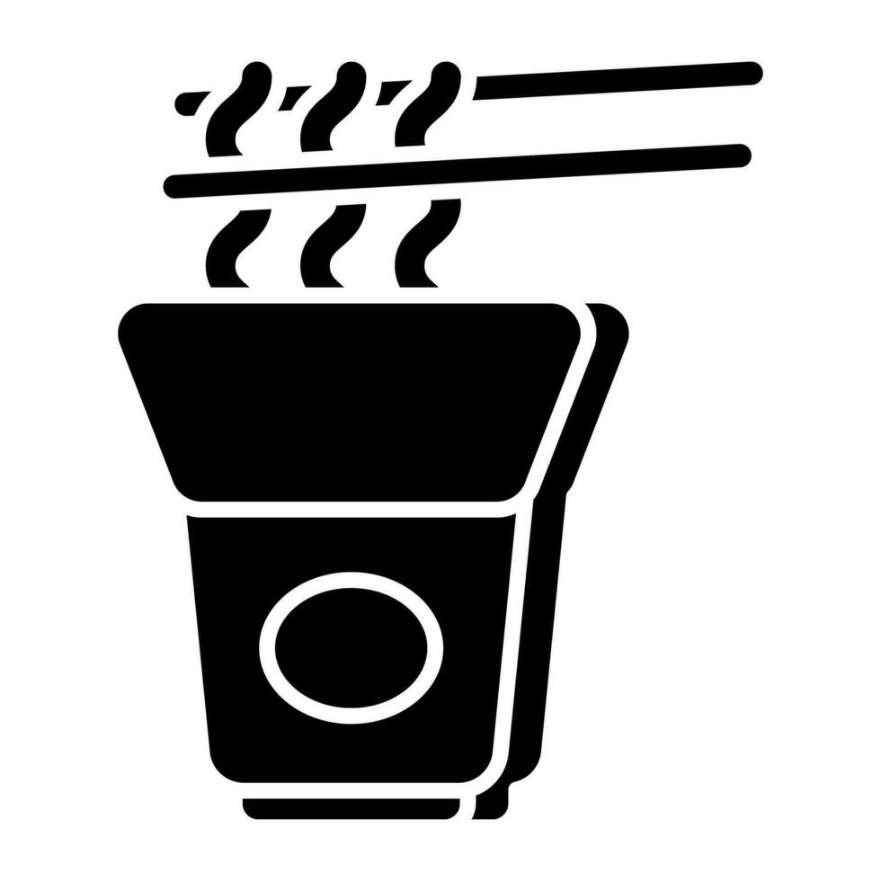 A yummy icon of instant noodles vector