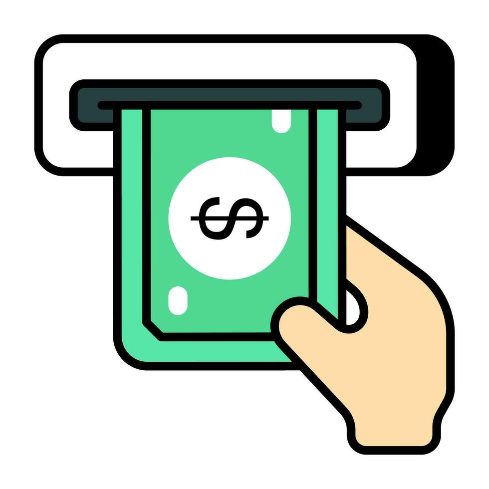 Perfect design icon of money withdrawal vector