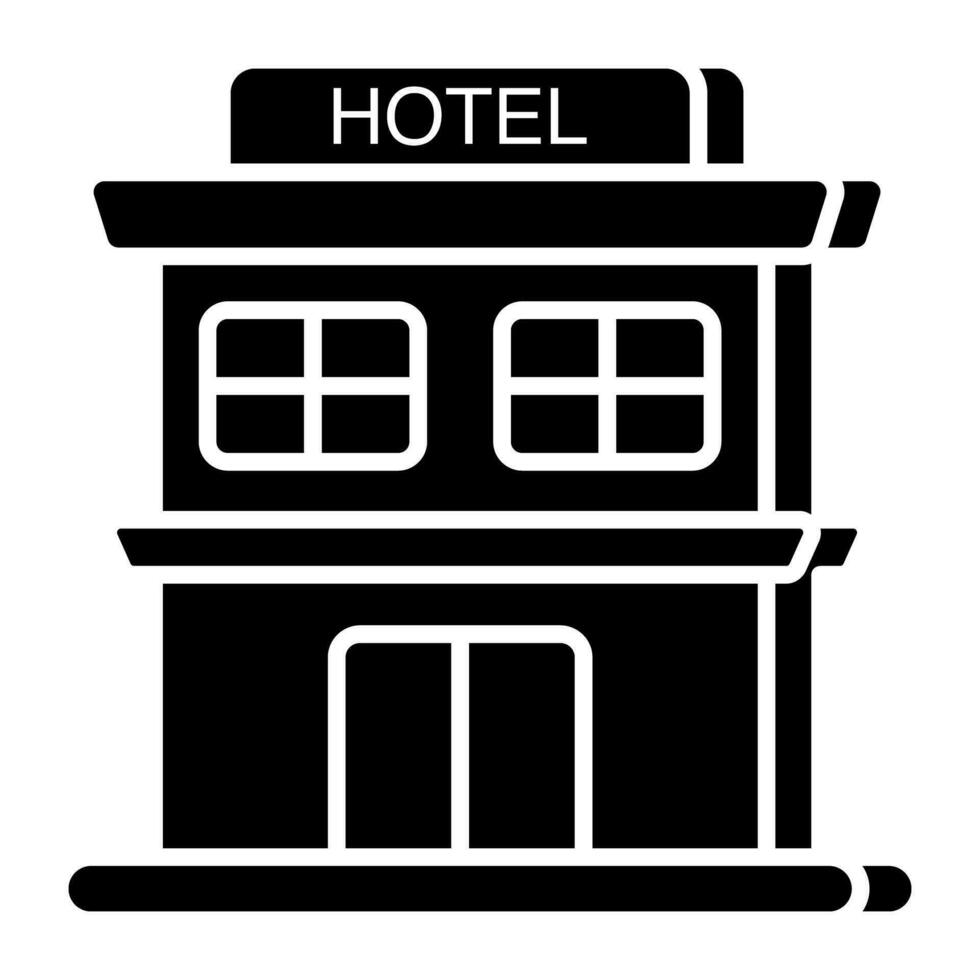 moderno diseño icono de hotel edificio vector