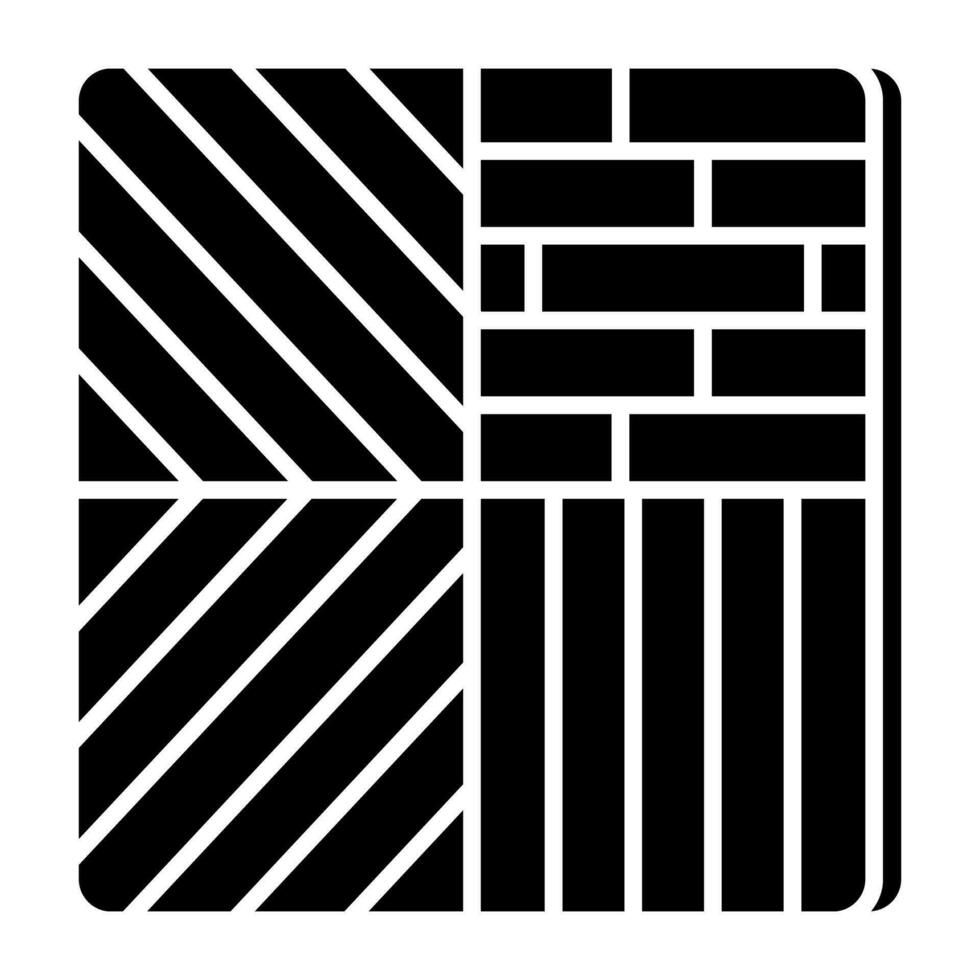 A solid design icon of tiles vector