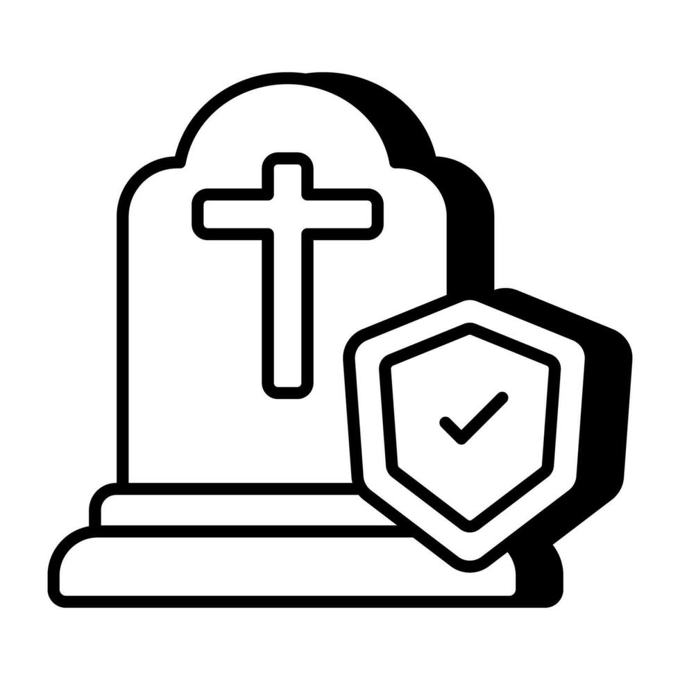 A unique design icon of grave insurance 26376442 Vector Art at Vecteezy