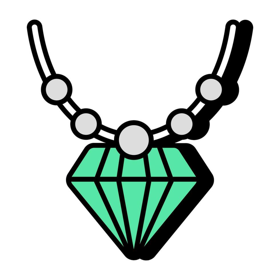 An icon design of necklace vector