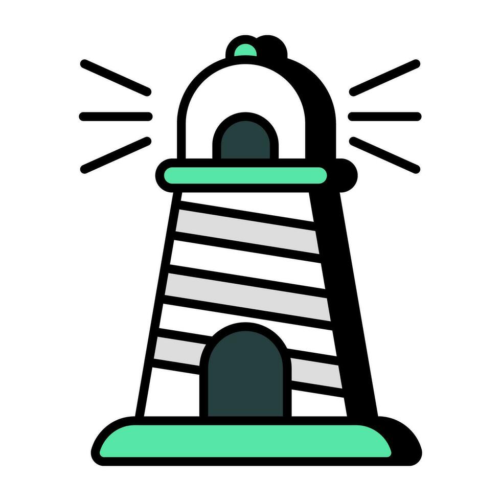 A unique design icon of lighthouse vector