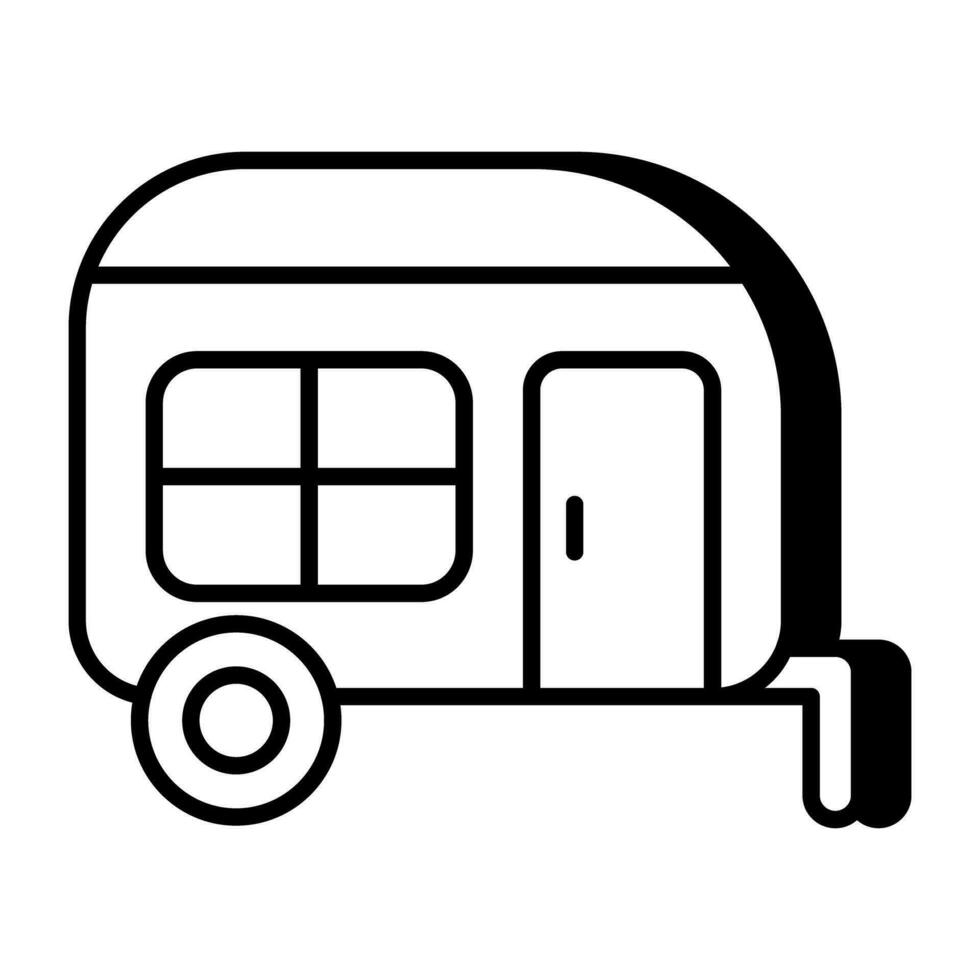Modern design icon of caravan vector