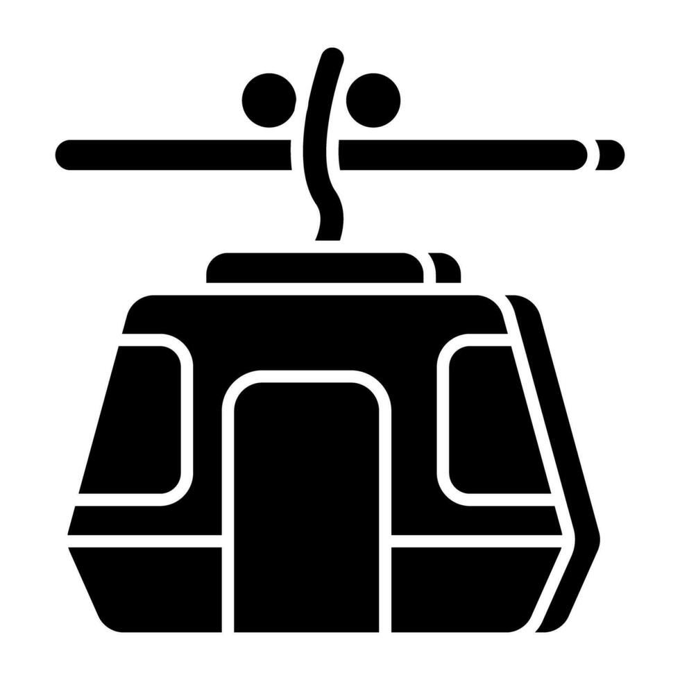 A unique design icon of cable car vector