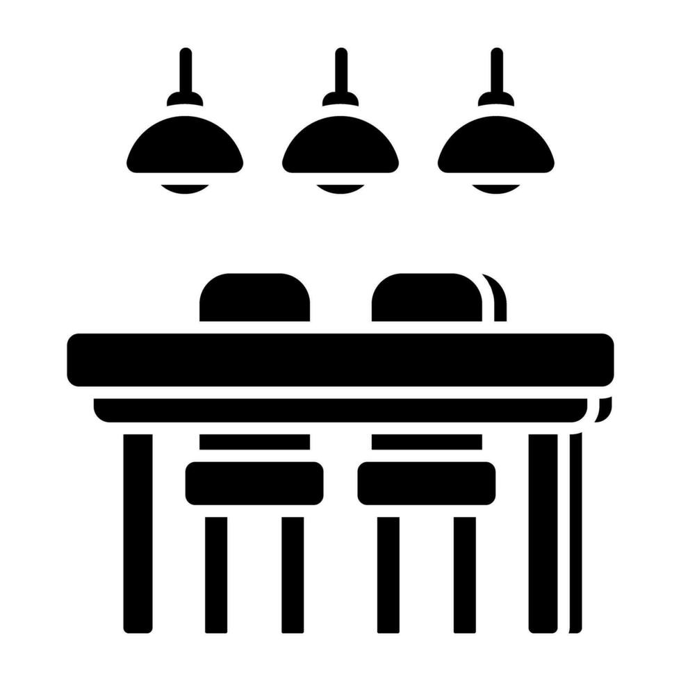 An icon design of dining table vector