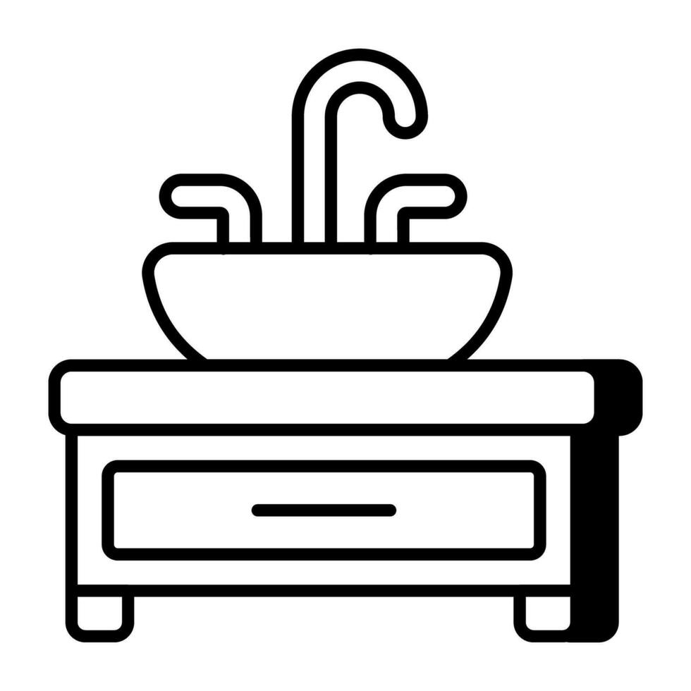 moderno diseño icono de lavabo vector