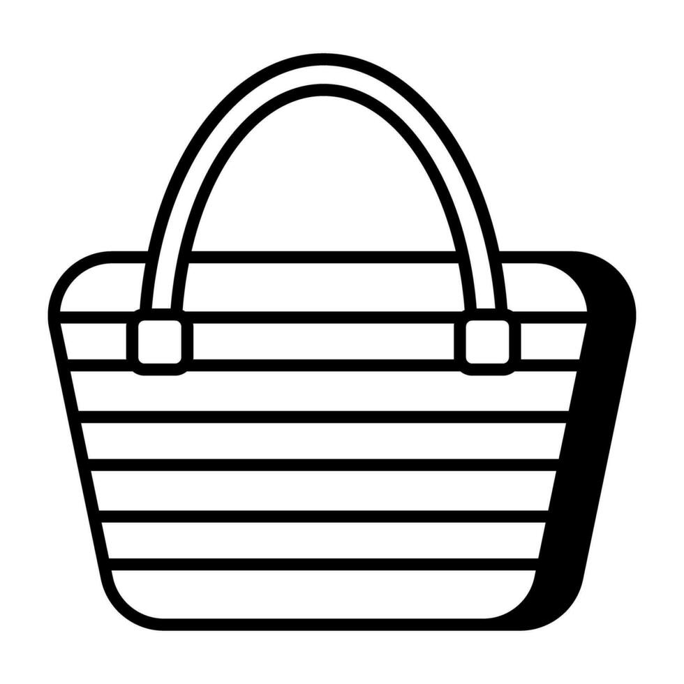 un único diseño icono de bolso vector