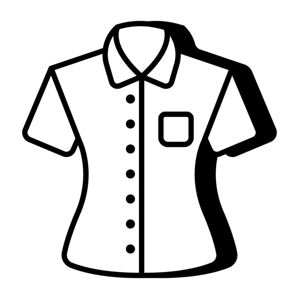 An icon design of casual shirt vector