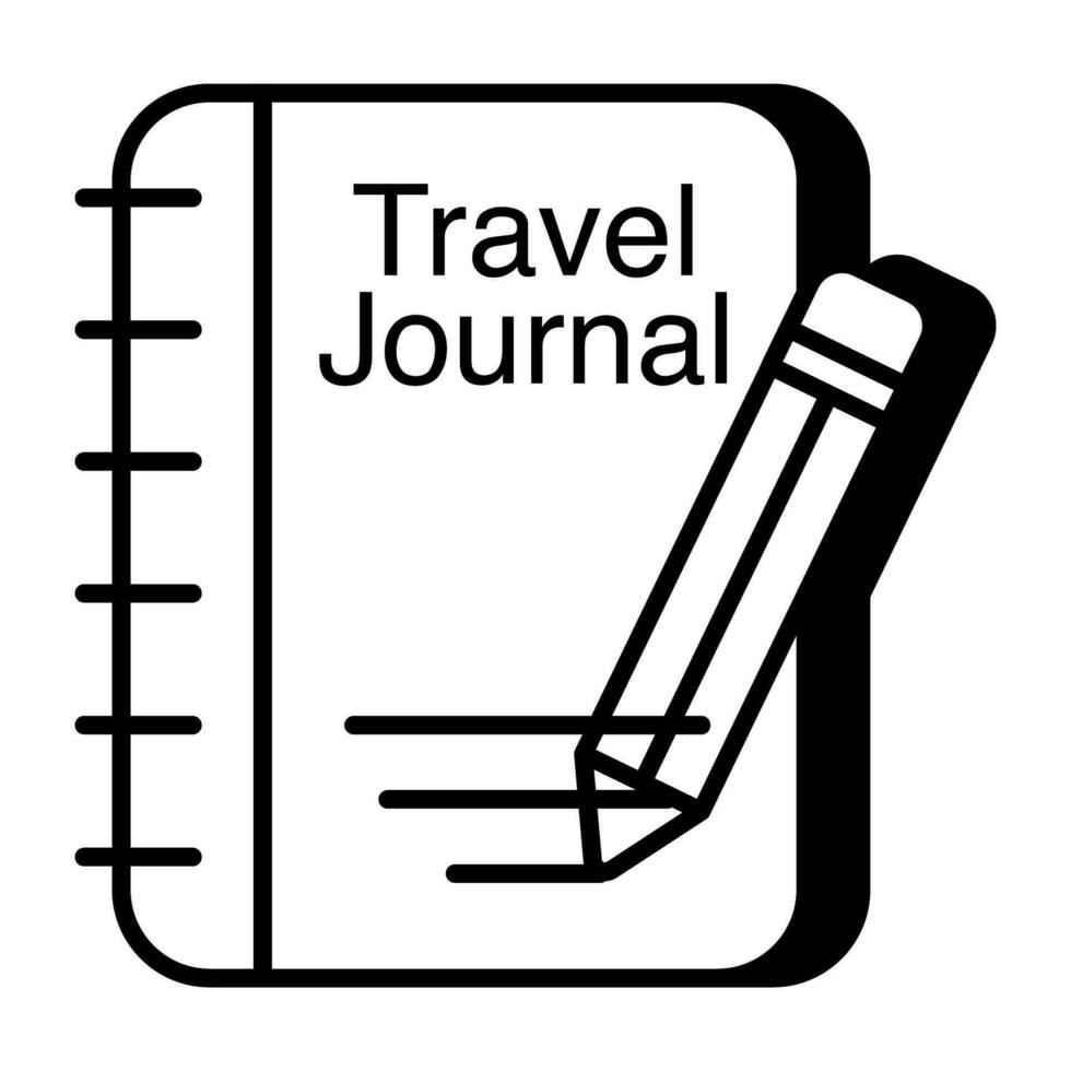 A premium download vector of tour journal